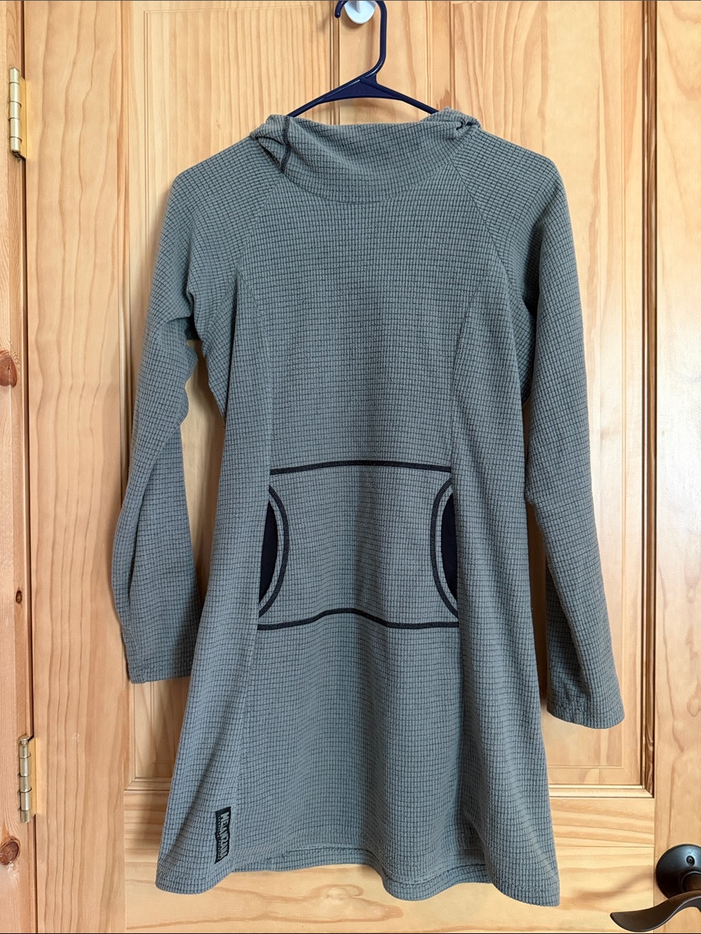Melanzana Grey Waffle Knit Hooded Dress